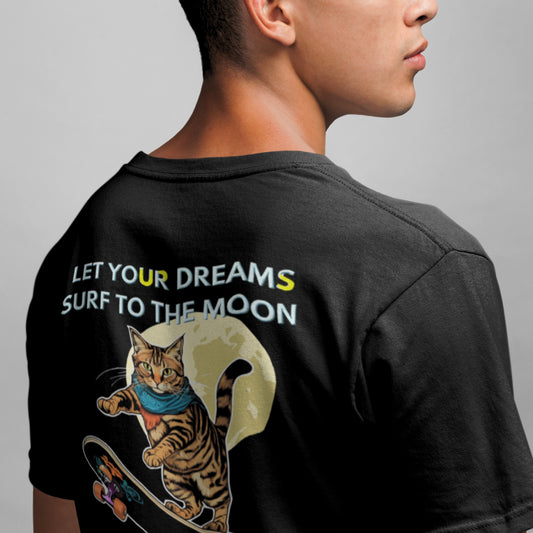 Moonlight Skater Cat Tee