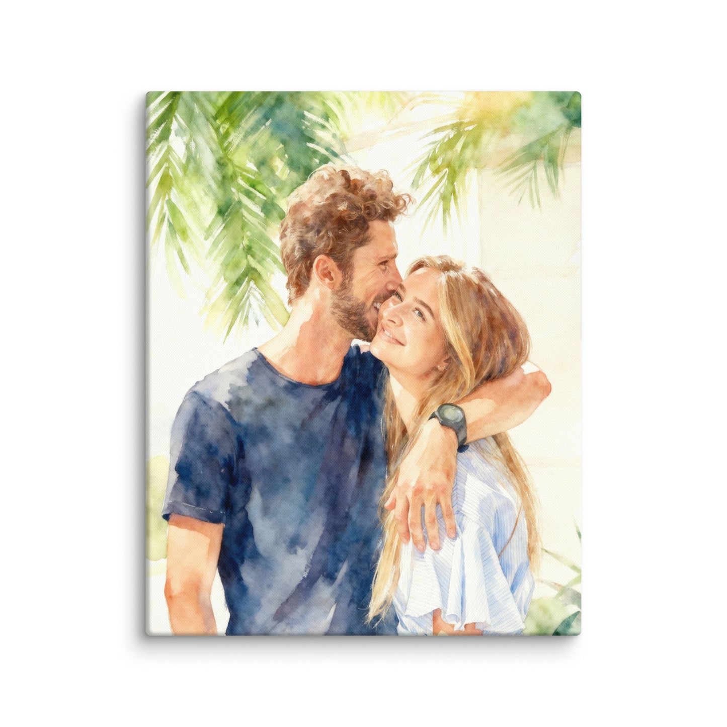 Custom Watercolor Couple Portrait