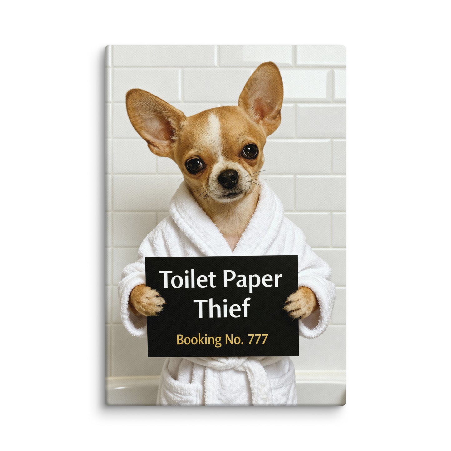 Bathroom Pet Portrait - Guilty Paws