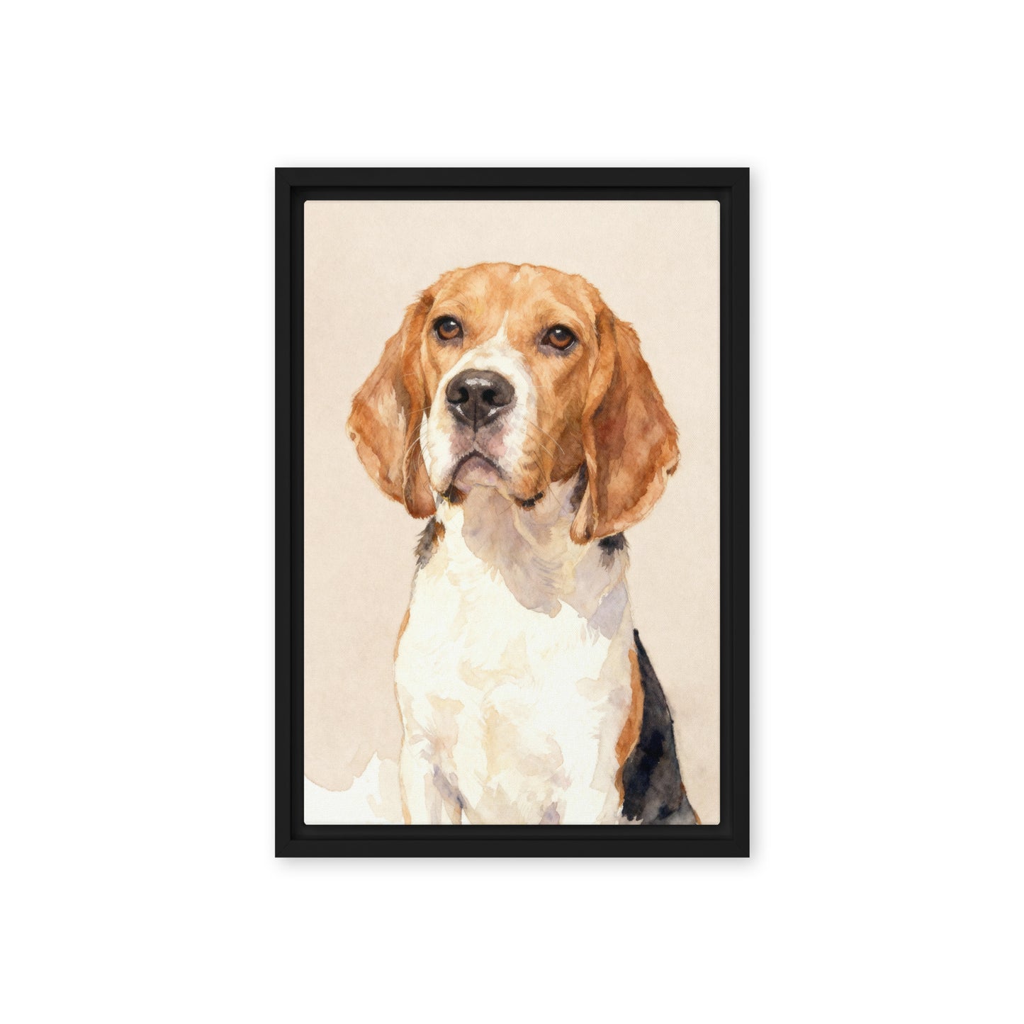 Custom Modern Pet Portrait – Watercolor Style, Solid Background