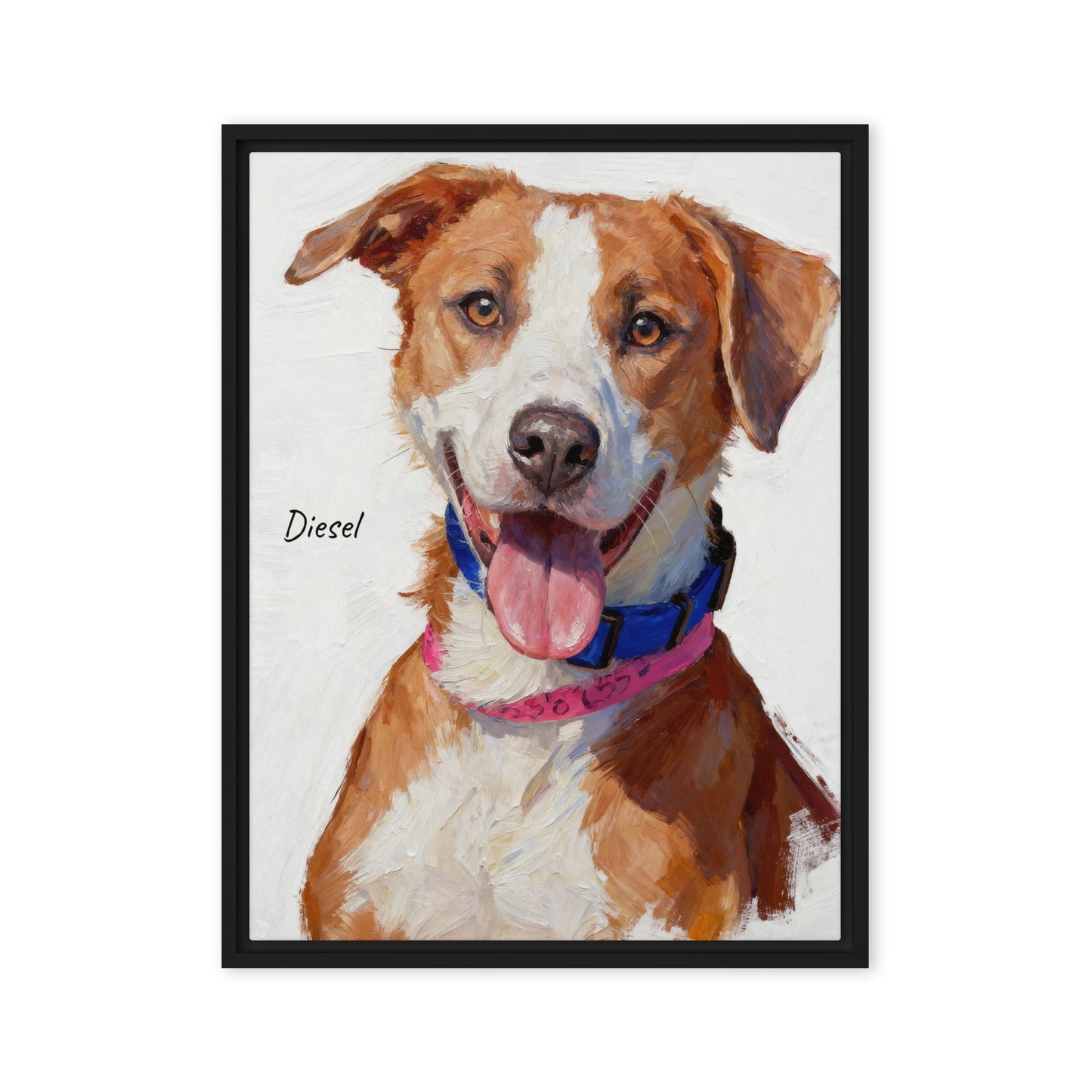 Custom Modern Pet Portrait - Oil Painting Style