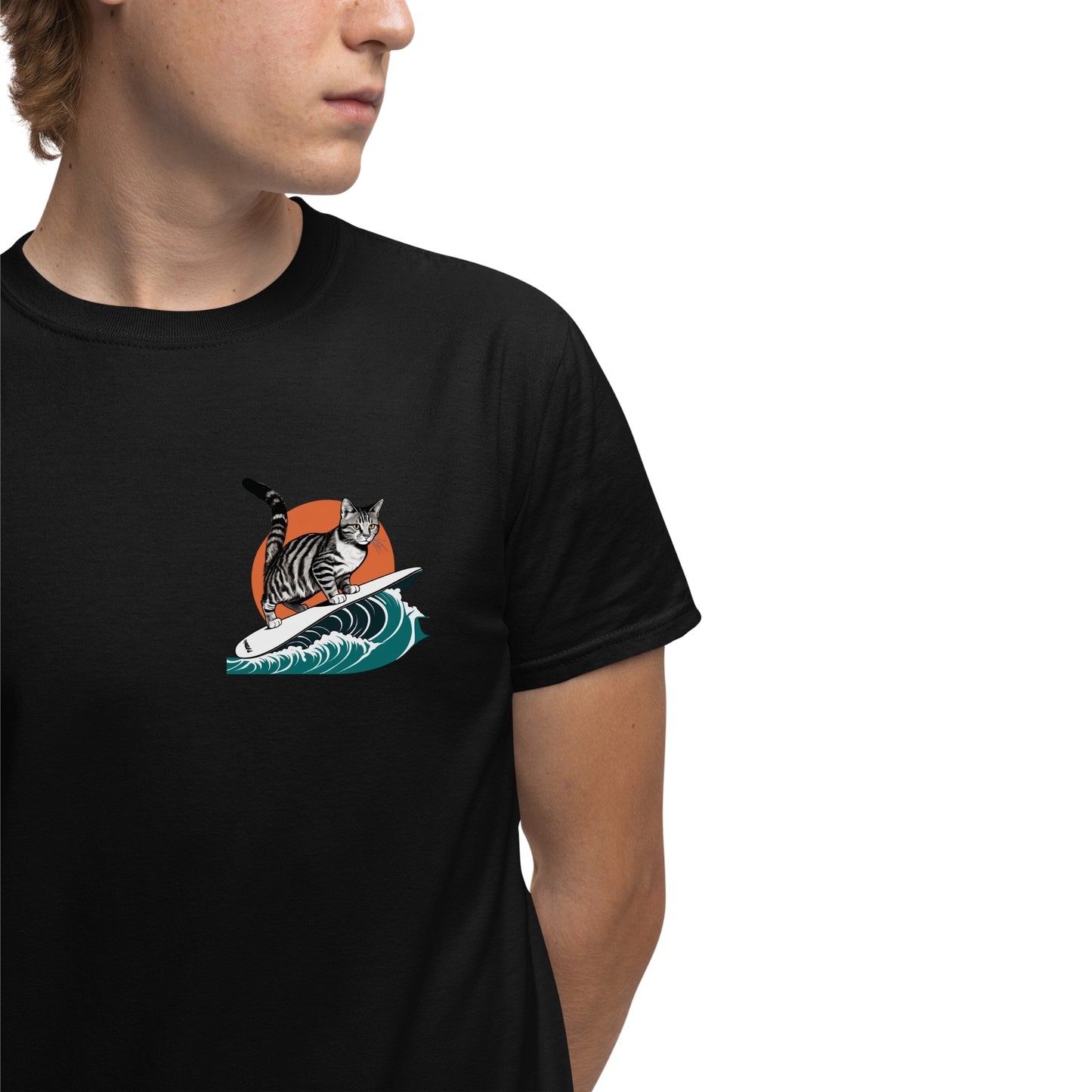 Cool Cat Series: Surfing Cat Unisex T-shirt