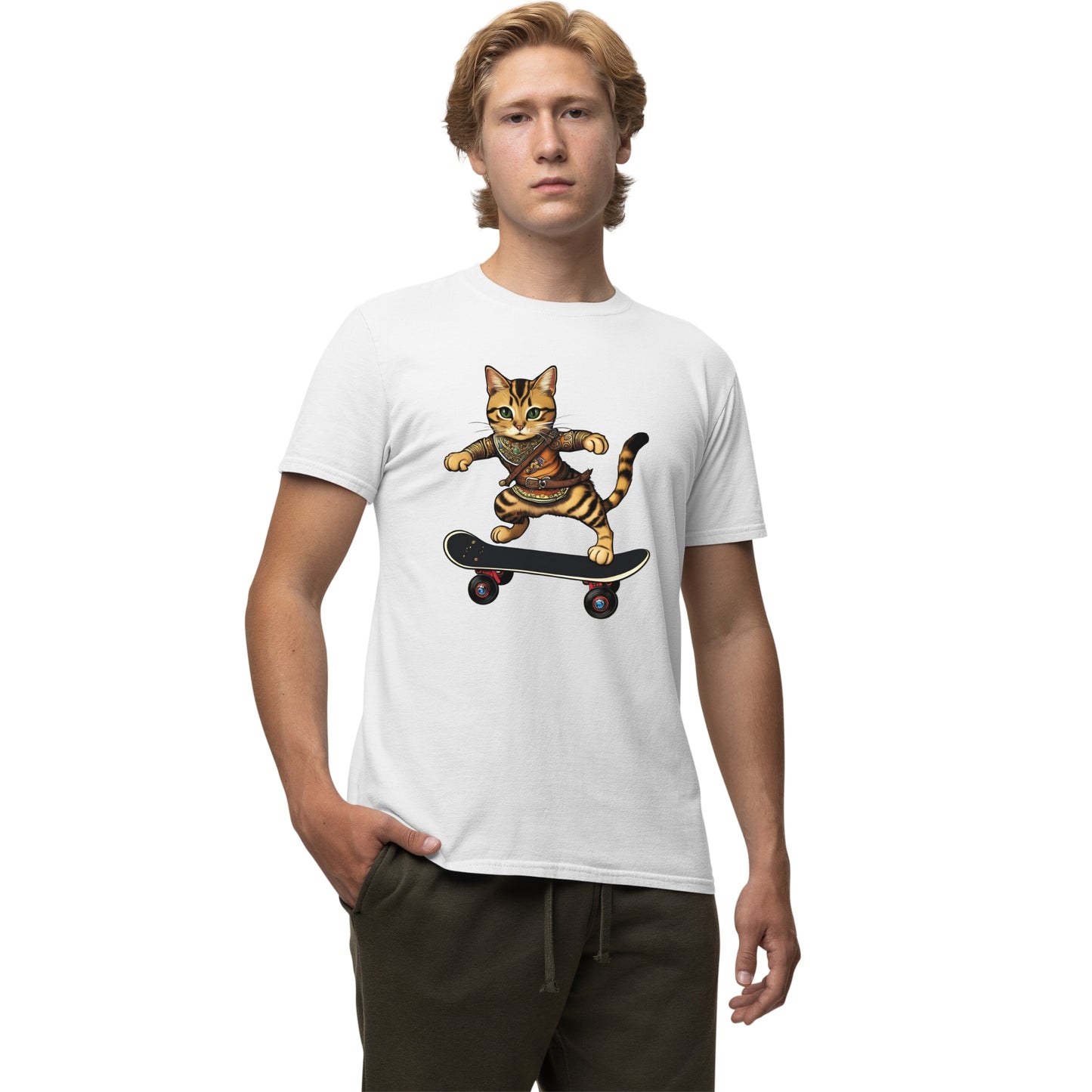 Cool Cat Series: Cat on Board Unisex T-shirt