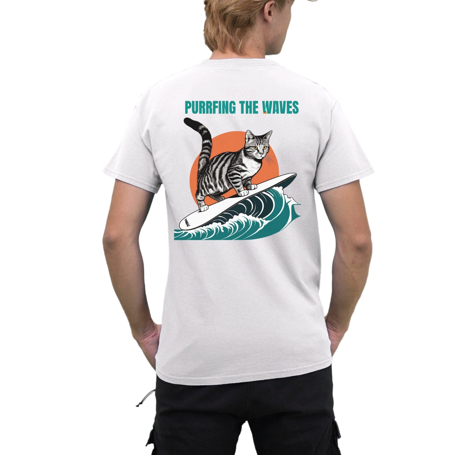 Cool Cat Series: Surfing Cat Unisex T-shirt