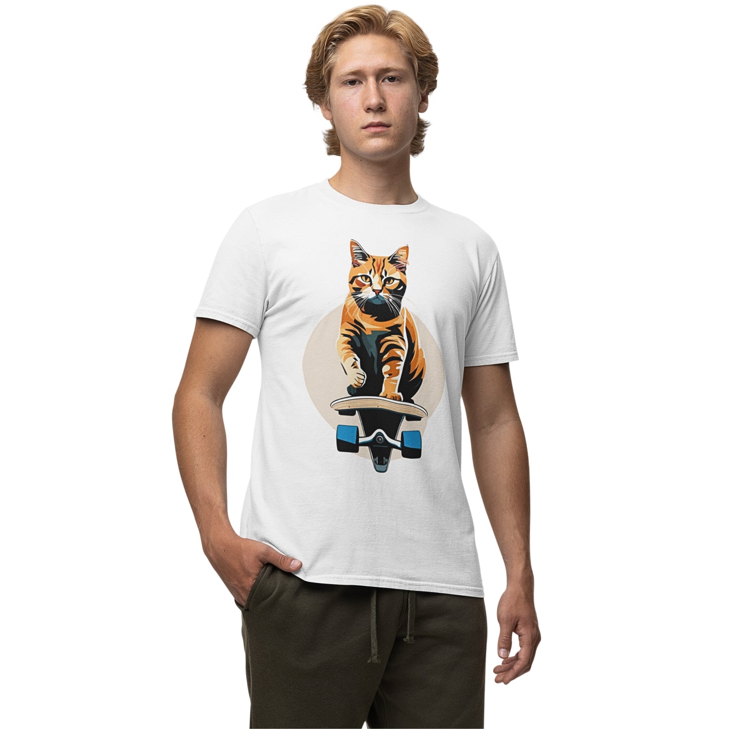 Cool Cat Series: Cat on board unisex t-shirt