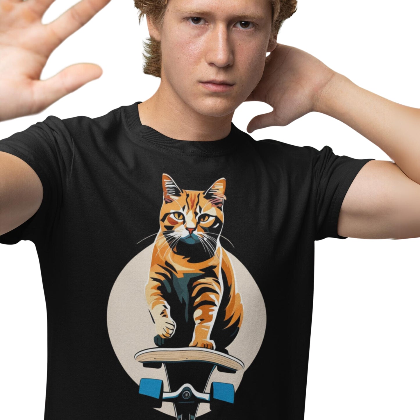 Cool Cat Series: Cat on board unisex t-shirt