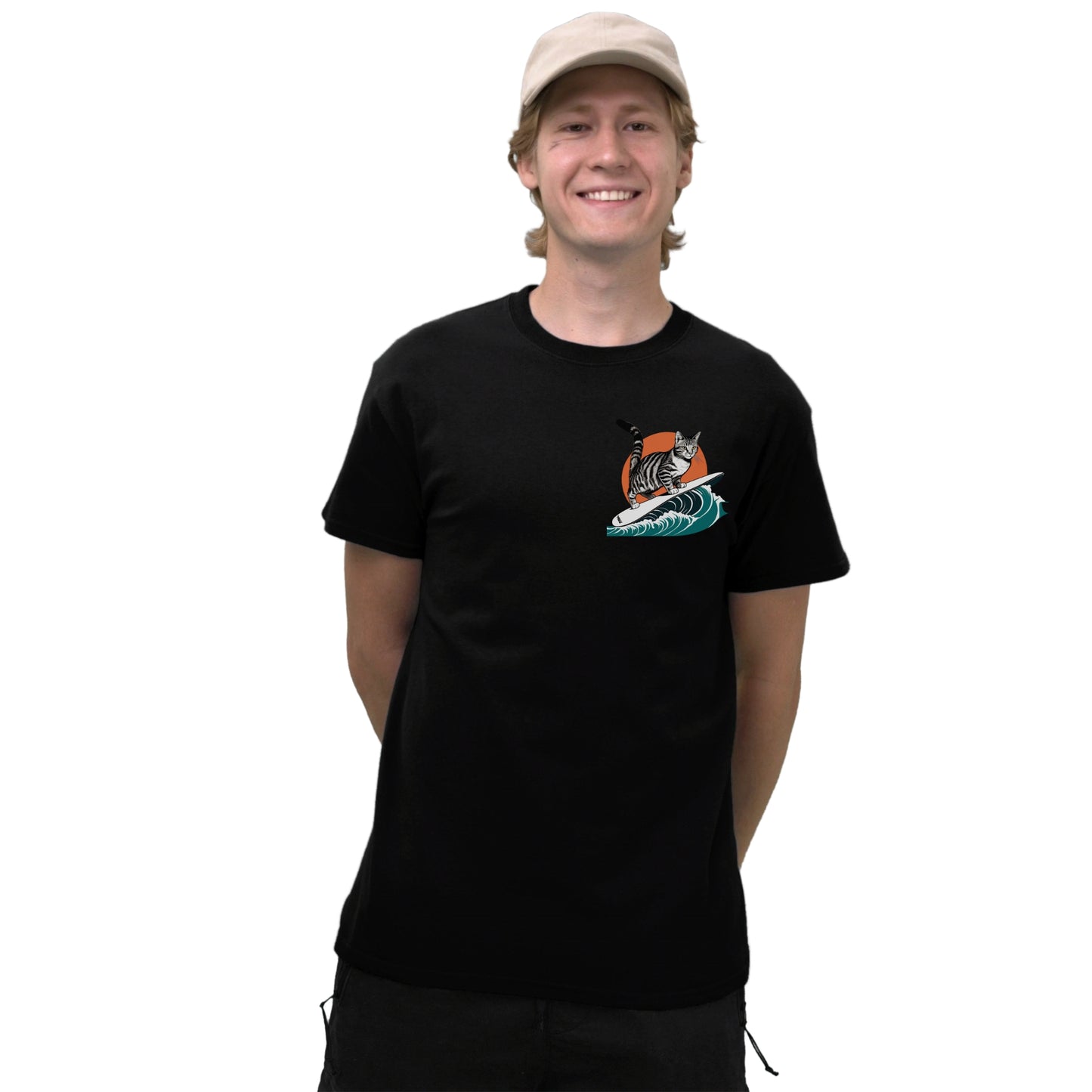 Cool Cat Series: Surfing Cat Unisex T-shirt