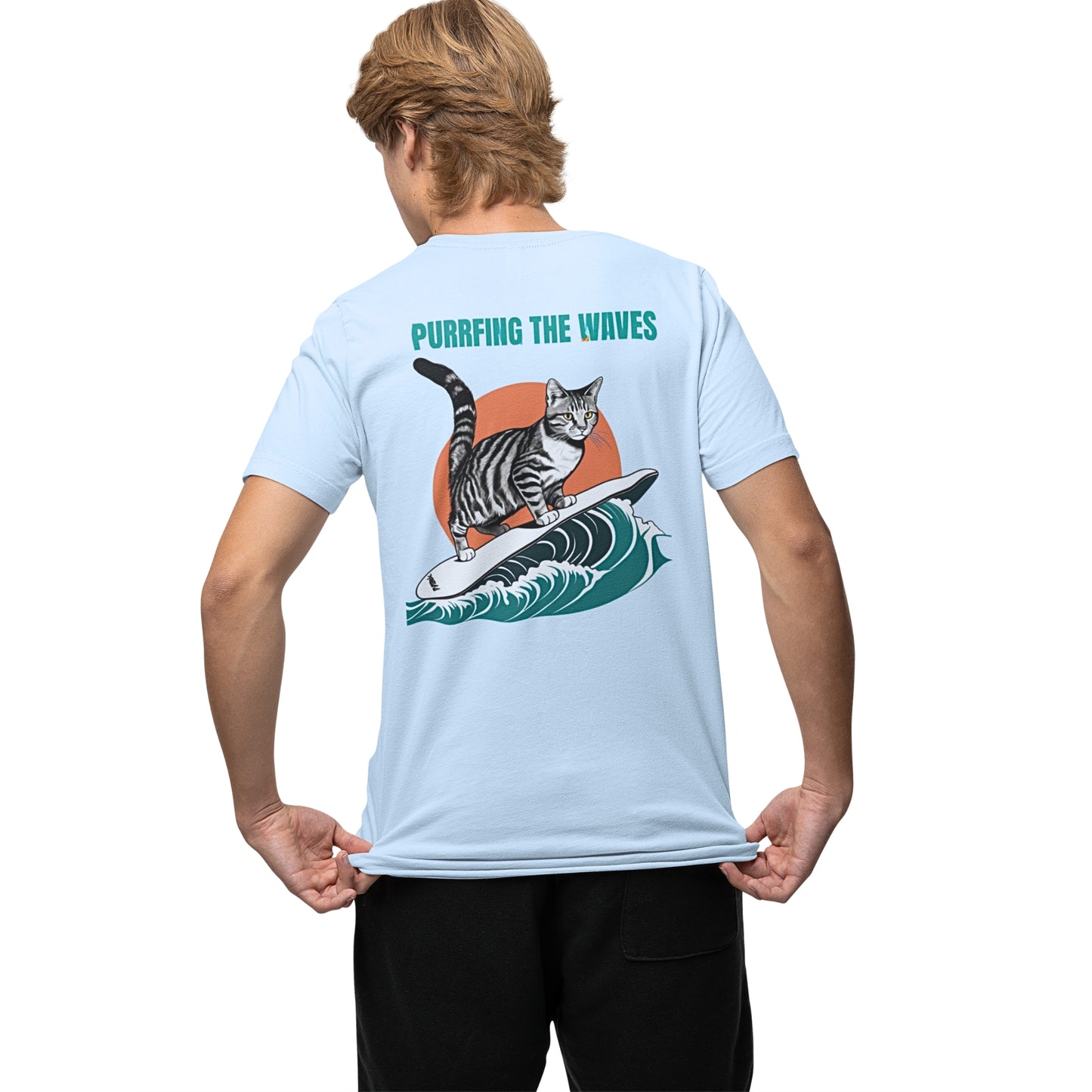 Cool Cat Series: Surfing Cat Unisex T-shirt