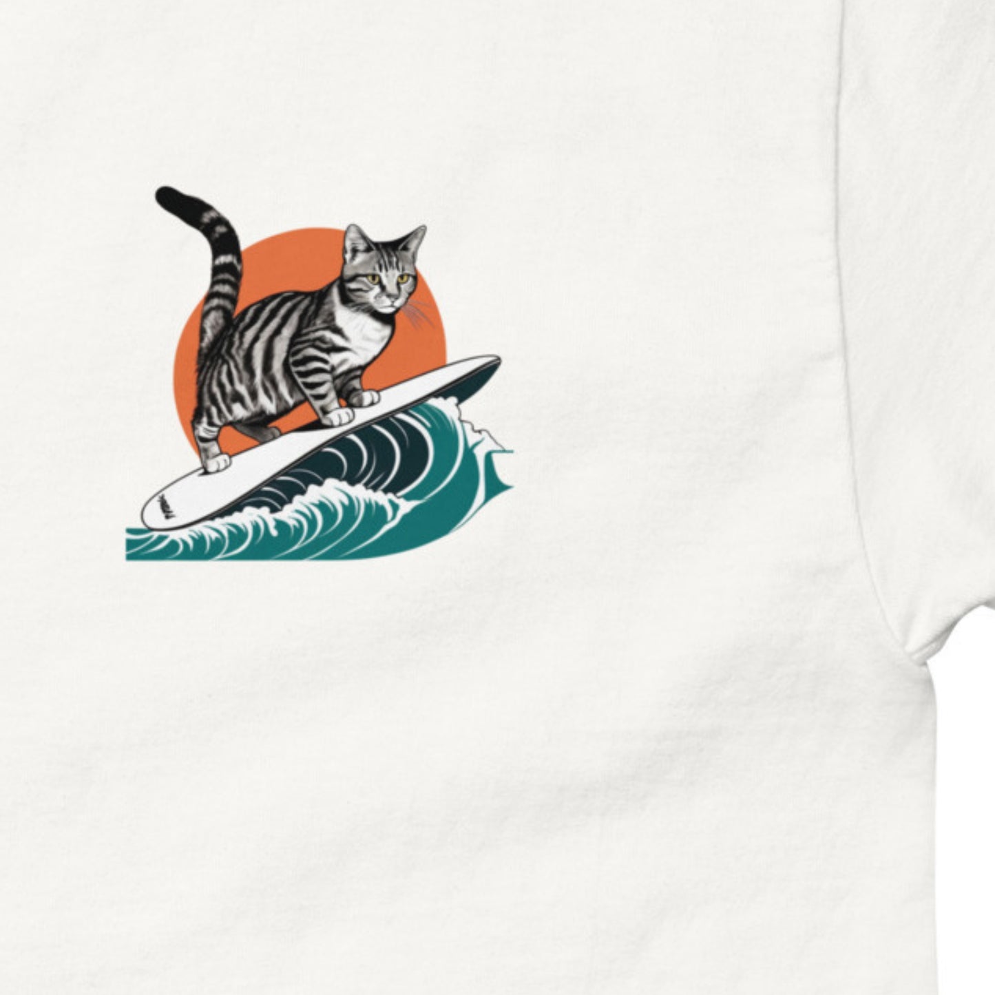 Cool Cat Series: Surfing Cat Unisex T-shirt