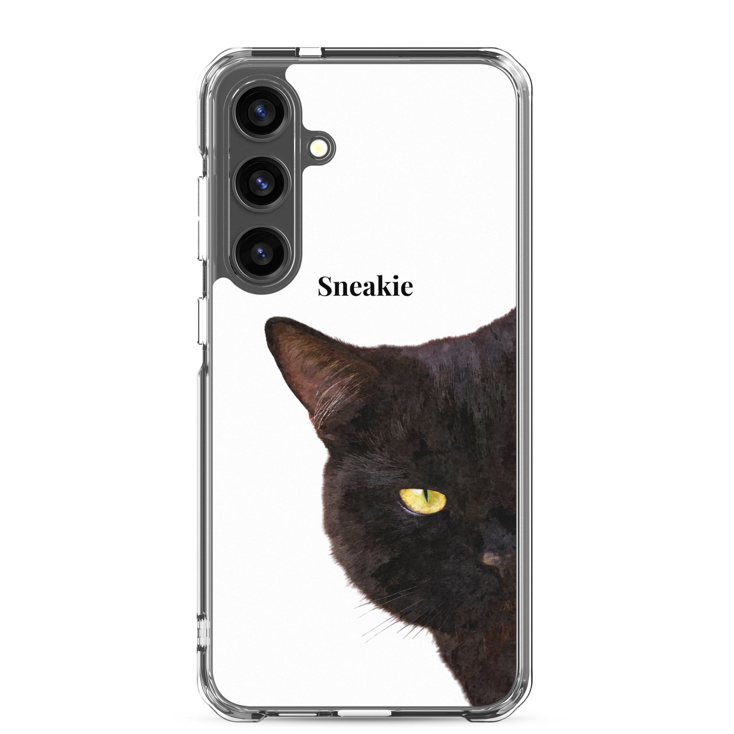 Custom Pet Phone Case - Samsung, featuring a black cat