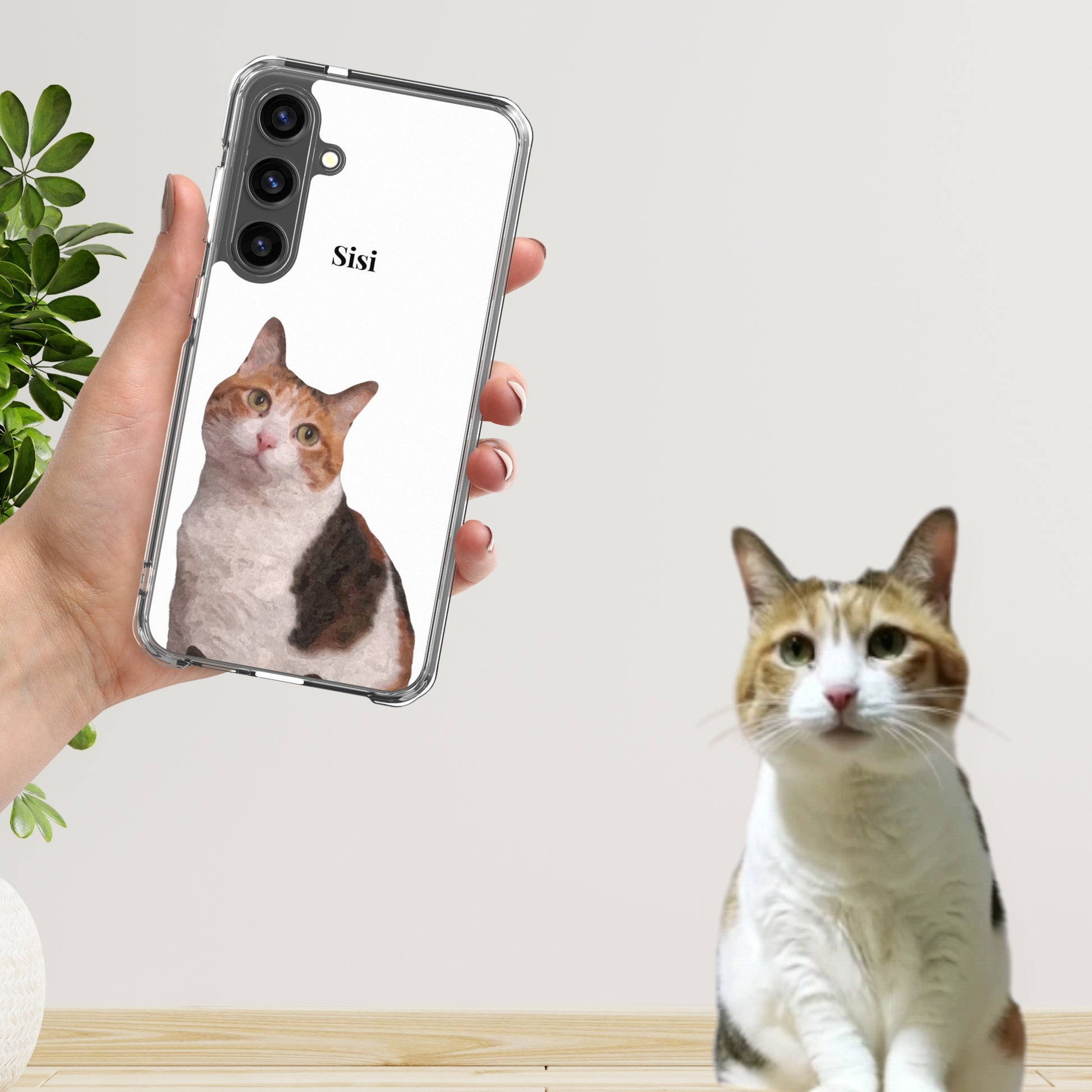 Custom Pet phone case - Samsung featuring Cat portrait