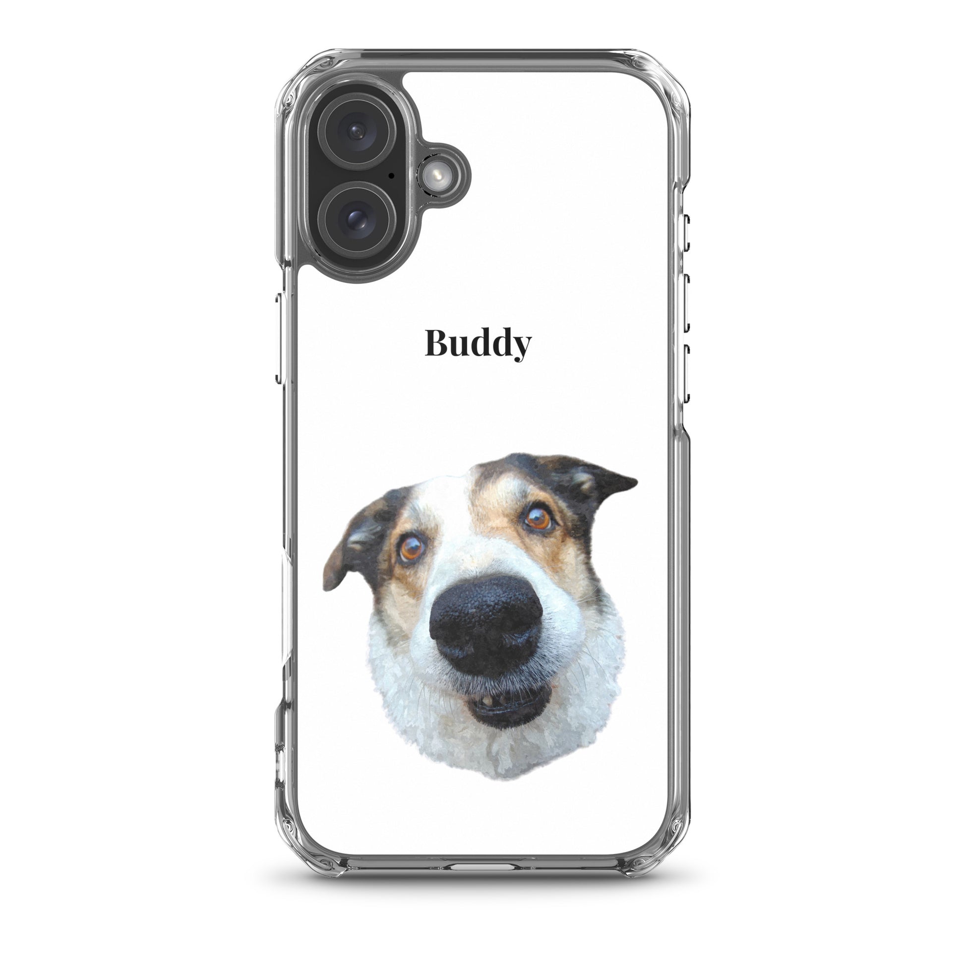 Custom pet phone case - iPhone clear case featuring a Dog