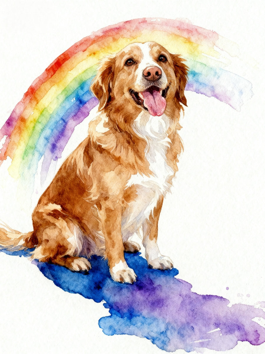 Rainbow Bridge Pet Memorial Portrait