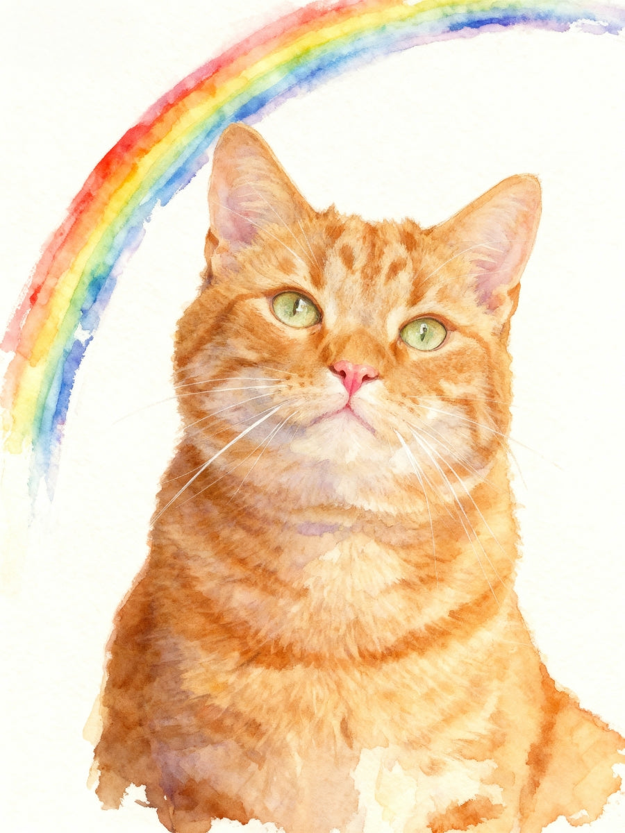 Rainbow Bridge Pet Memorial Portrait
