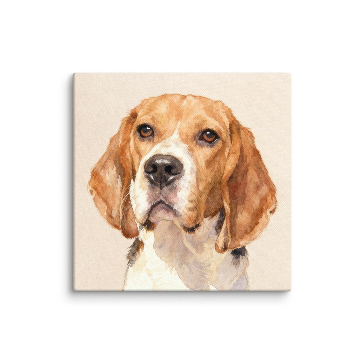 Custom Modern Pet Portrait – Watercolor Style, Solid Background
