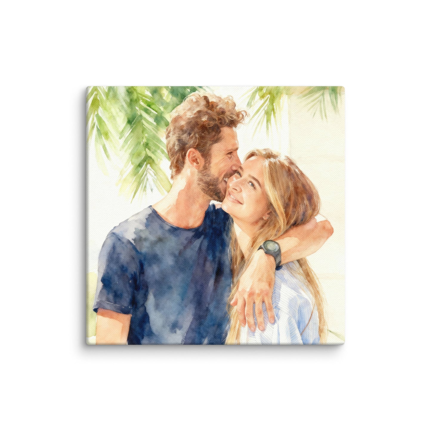 Custom Watercolor Couple Portrait
