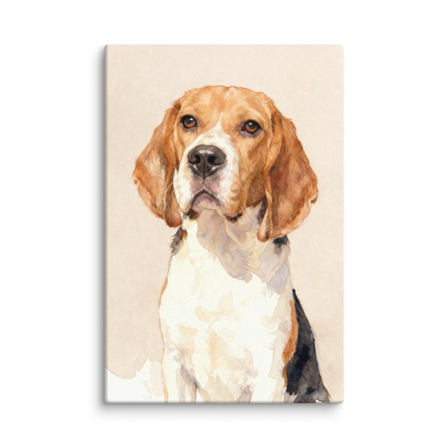 Custom Modern Pet Portrait – Watercolor Style, Solid Background
