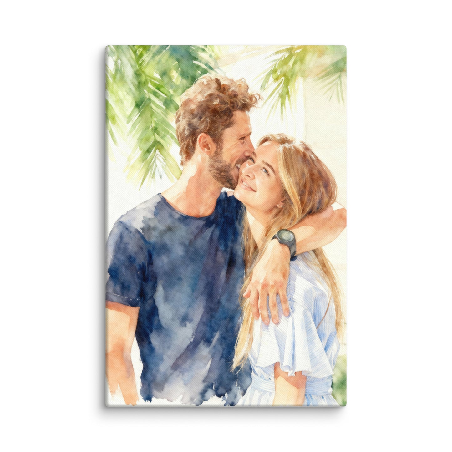Custom Watercolor Couple Portrait