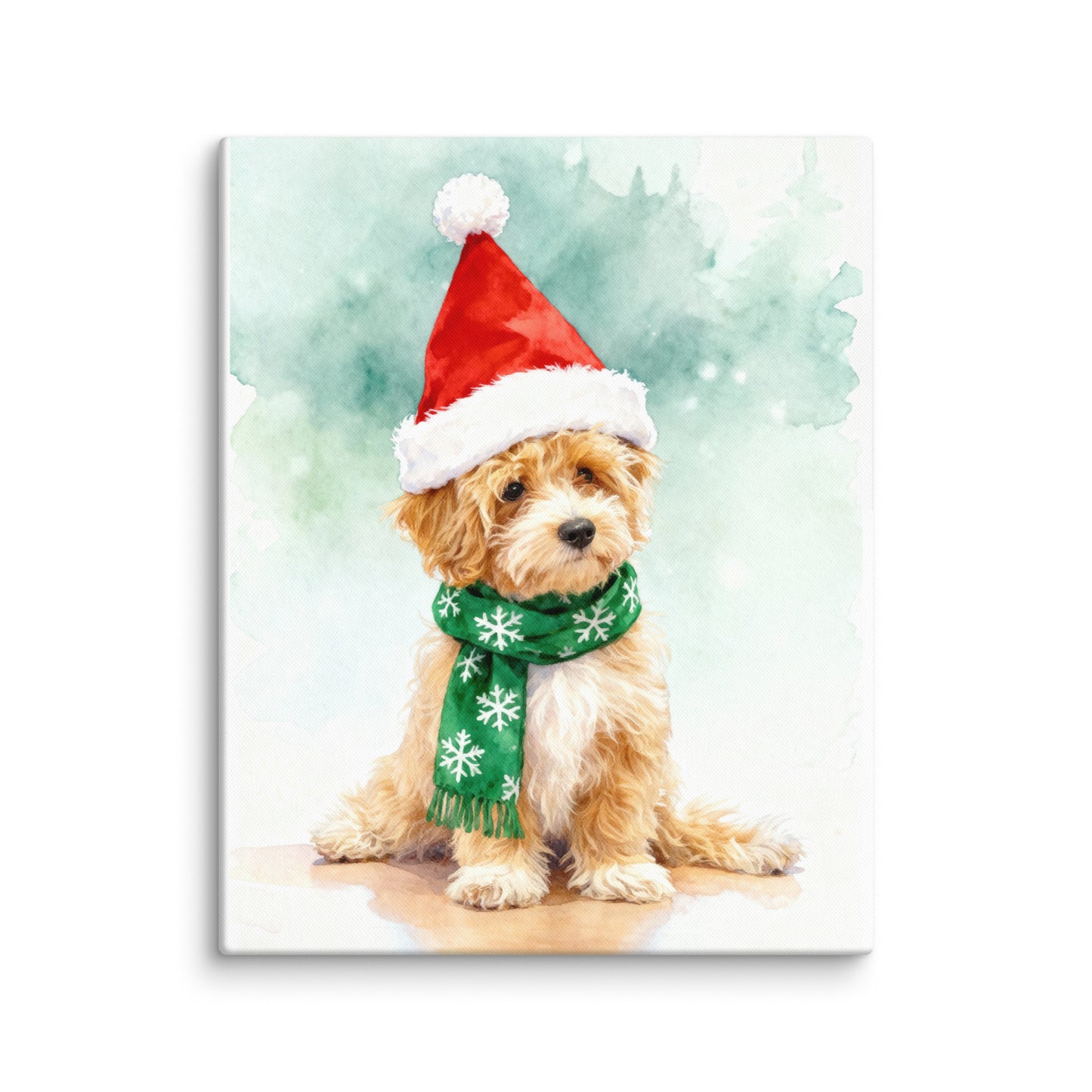 Christmas Pet Portrait – Watercolor Style
