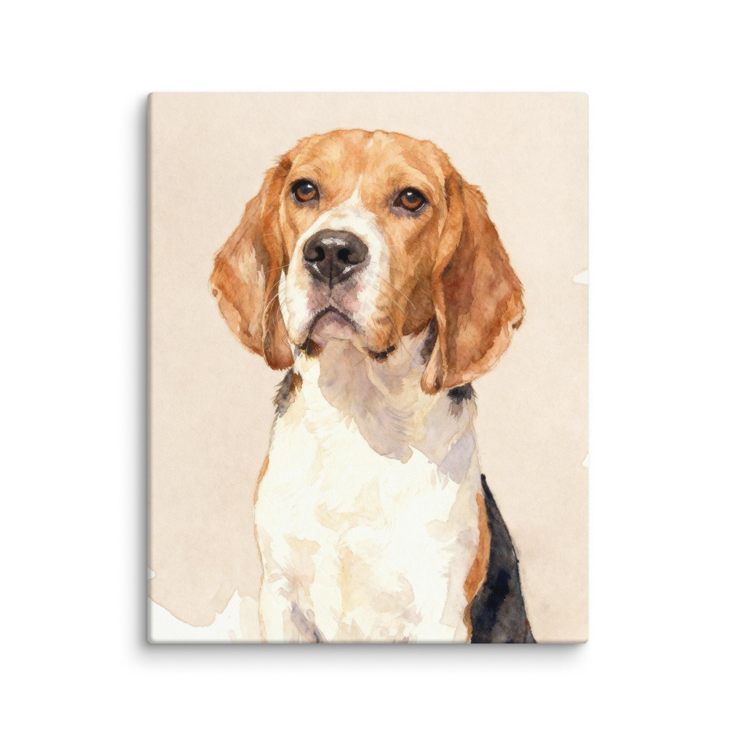 Custom Modern Pet Portrait – Watercolor Style, Solid Background