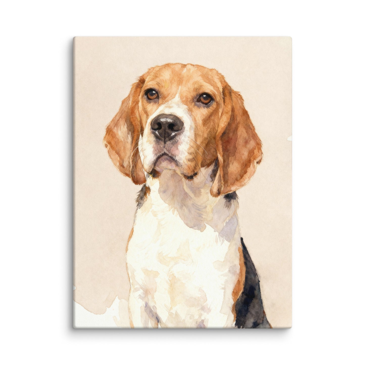 Custom Modern Pet Portrait – Watercolor Style, Solid Background