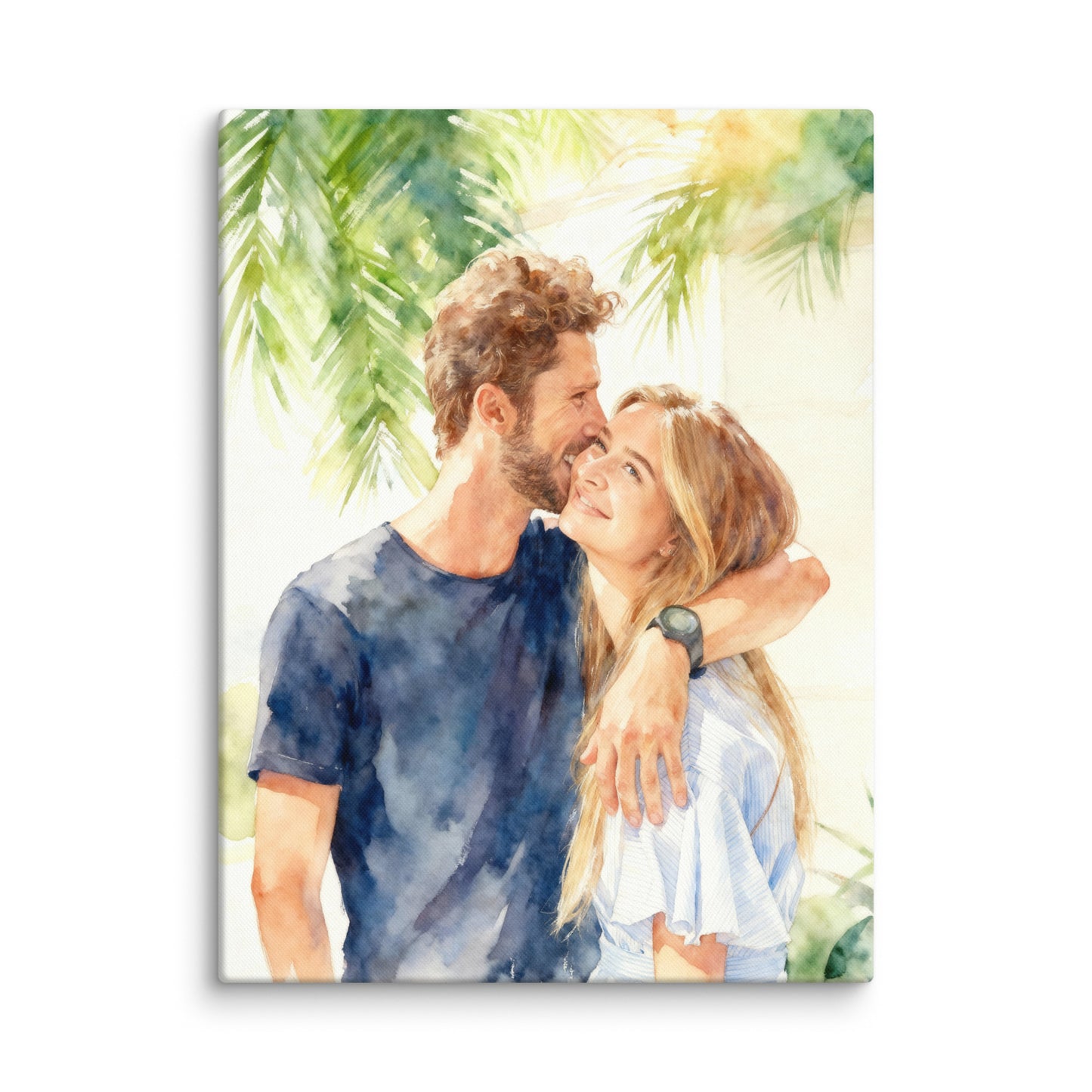 Custom Watercolor Couple Portrait