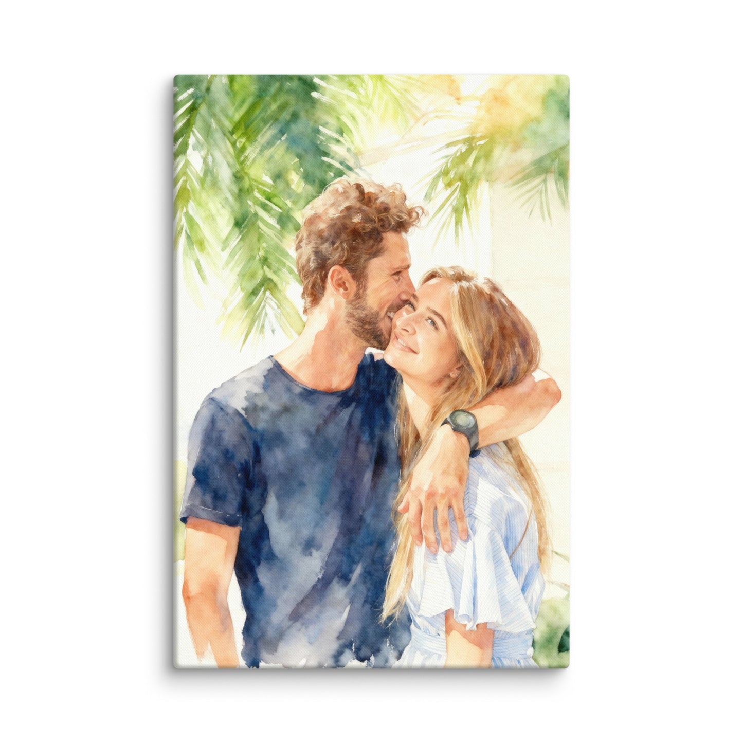 Custom Watercolor Couple Portrait