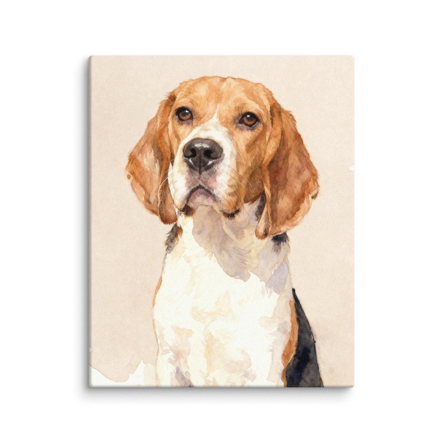 Custom Modern Pet Portrait – Watercolor Style, Solid Background