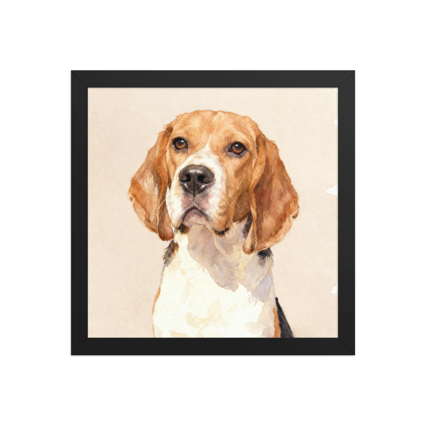 Custom Modern Pet Portrait – Watercolor Style, Solid Background