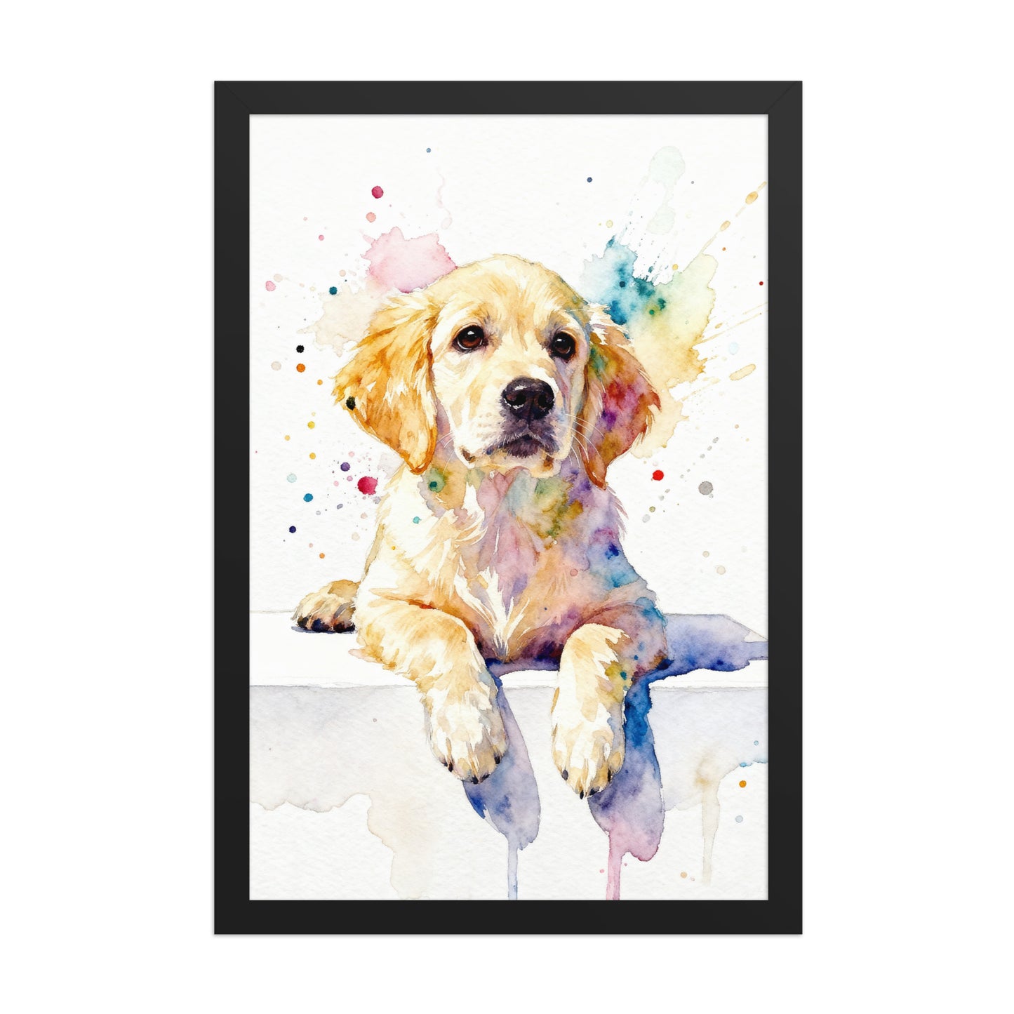 Custom Watercolor Pet Portrait - Clean Modern Style