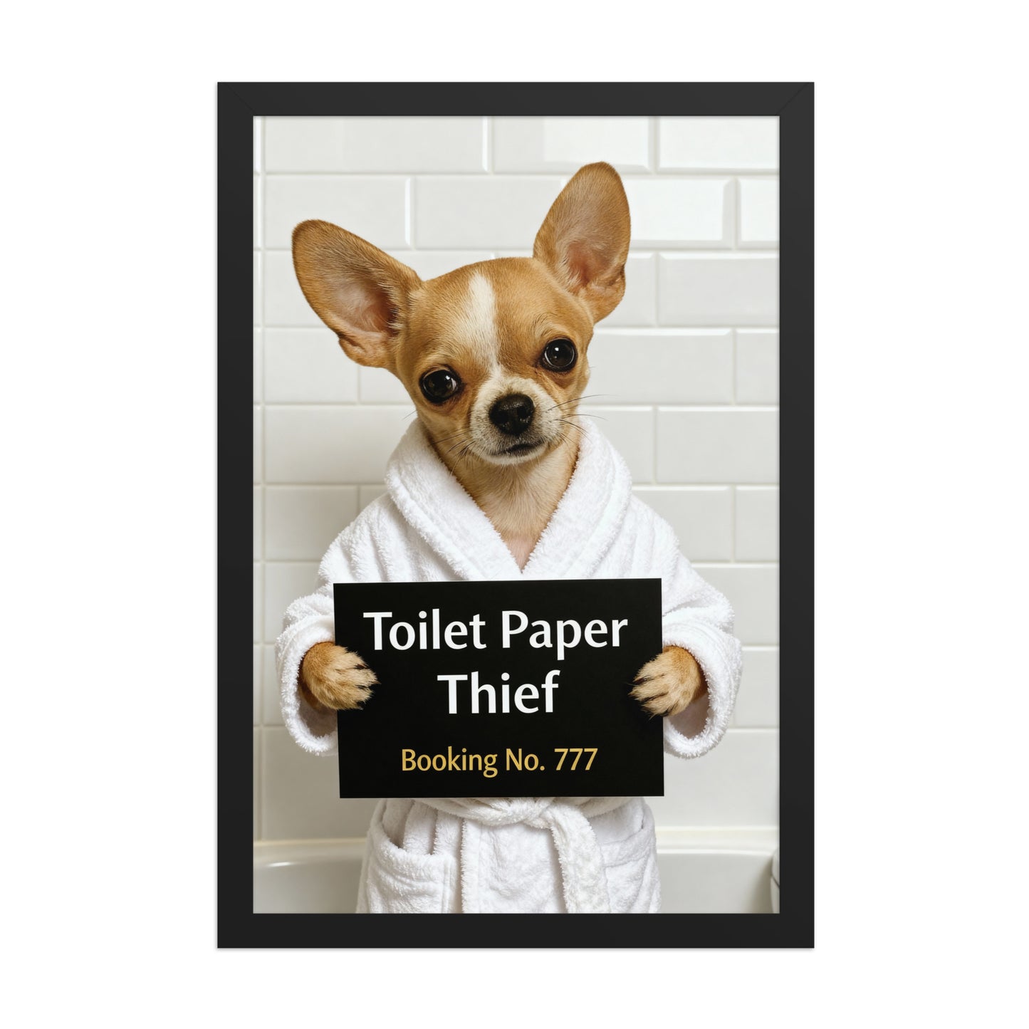 Bathroom Pet Portrait - Guilty Paws
