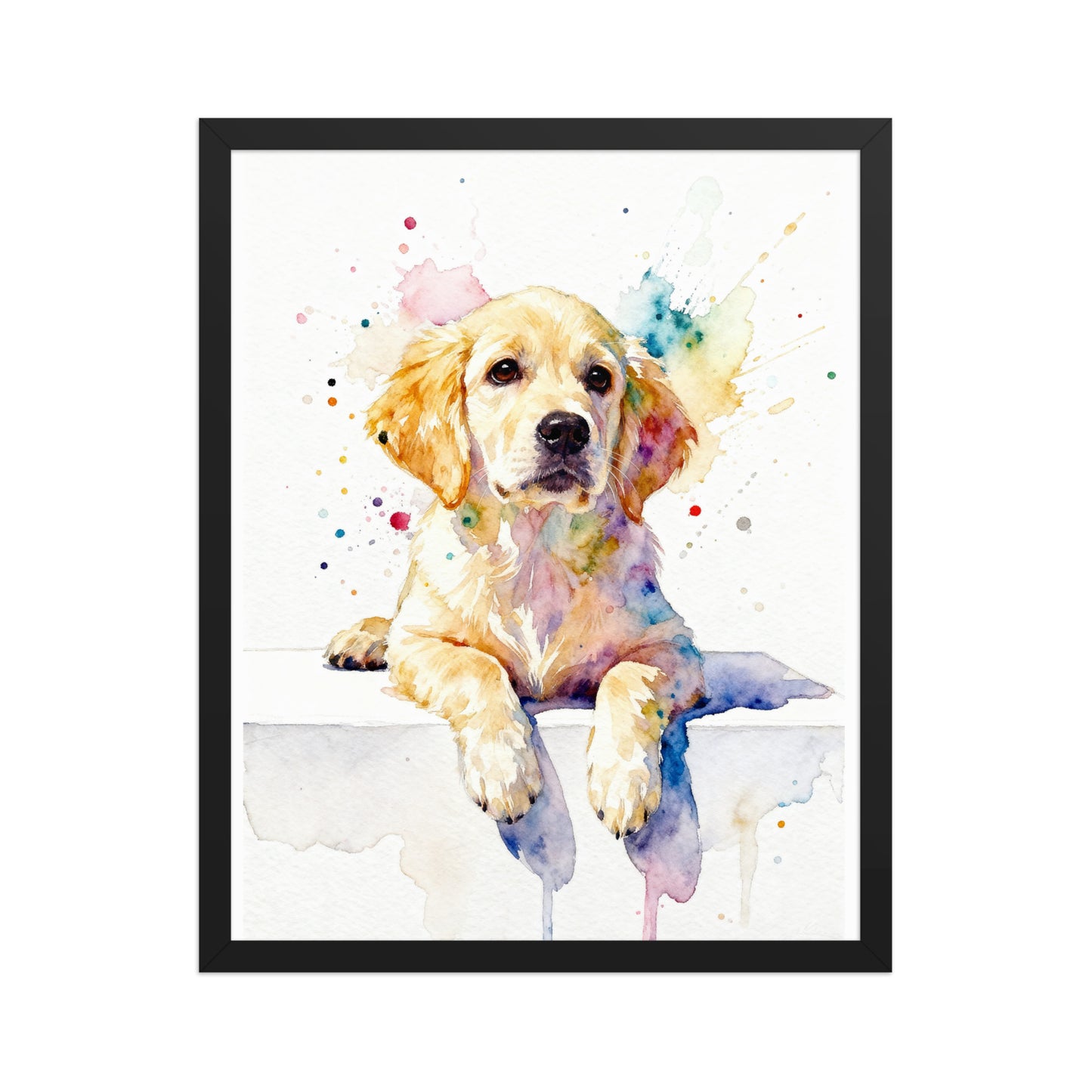 Custom Watercolor Pet Portrait - Clean Modern Style