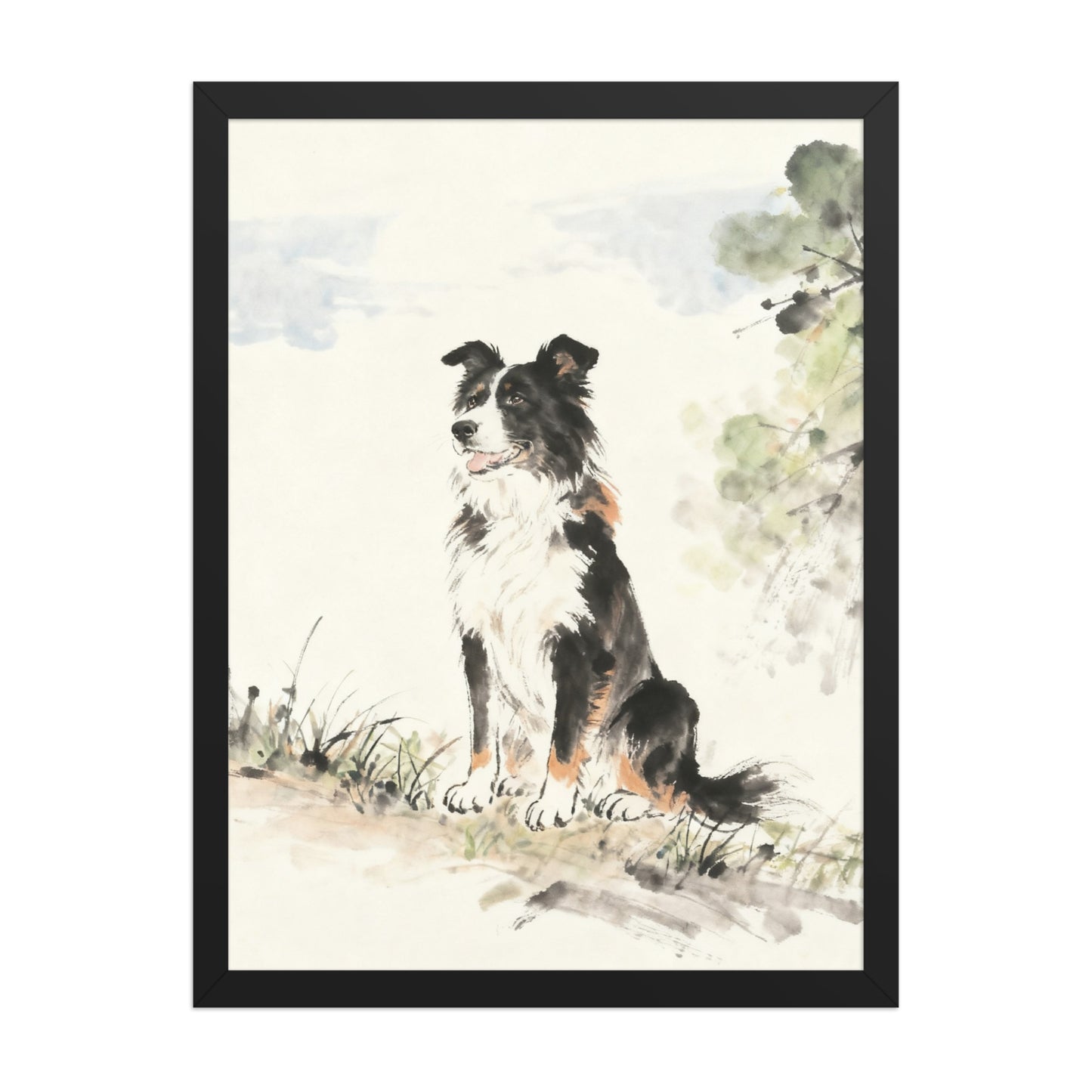 Custom Ink Wash Pet Portrait