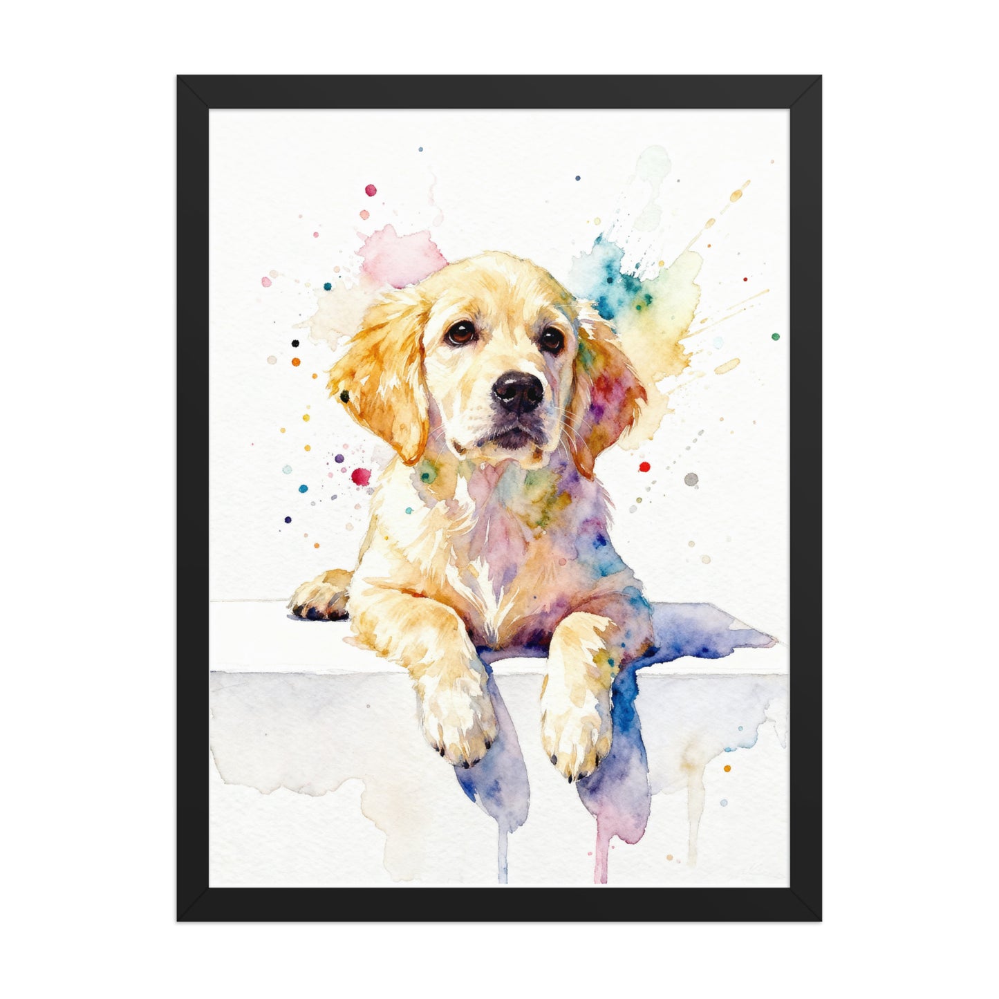Custom Watercolor Pet Portrait - Clean Modern Style