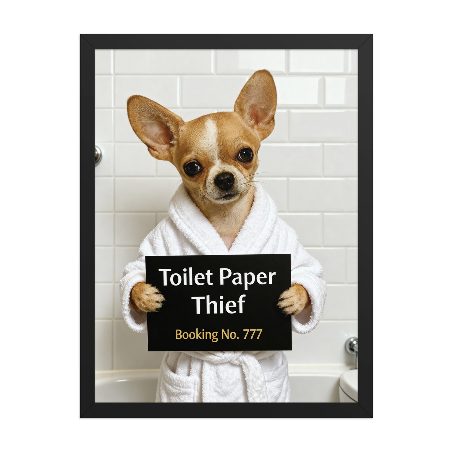 Bathroom Pet Portrait - Guilty Paws