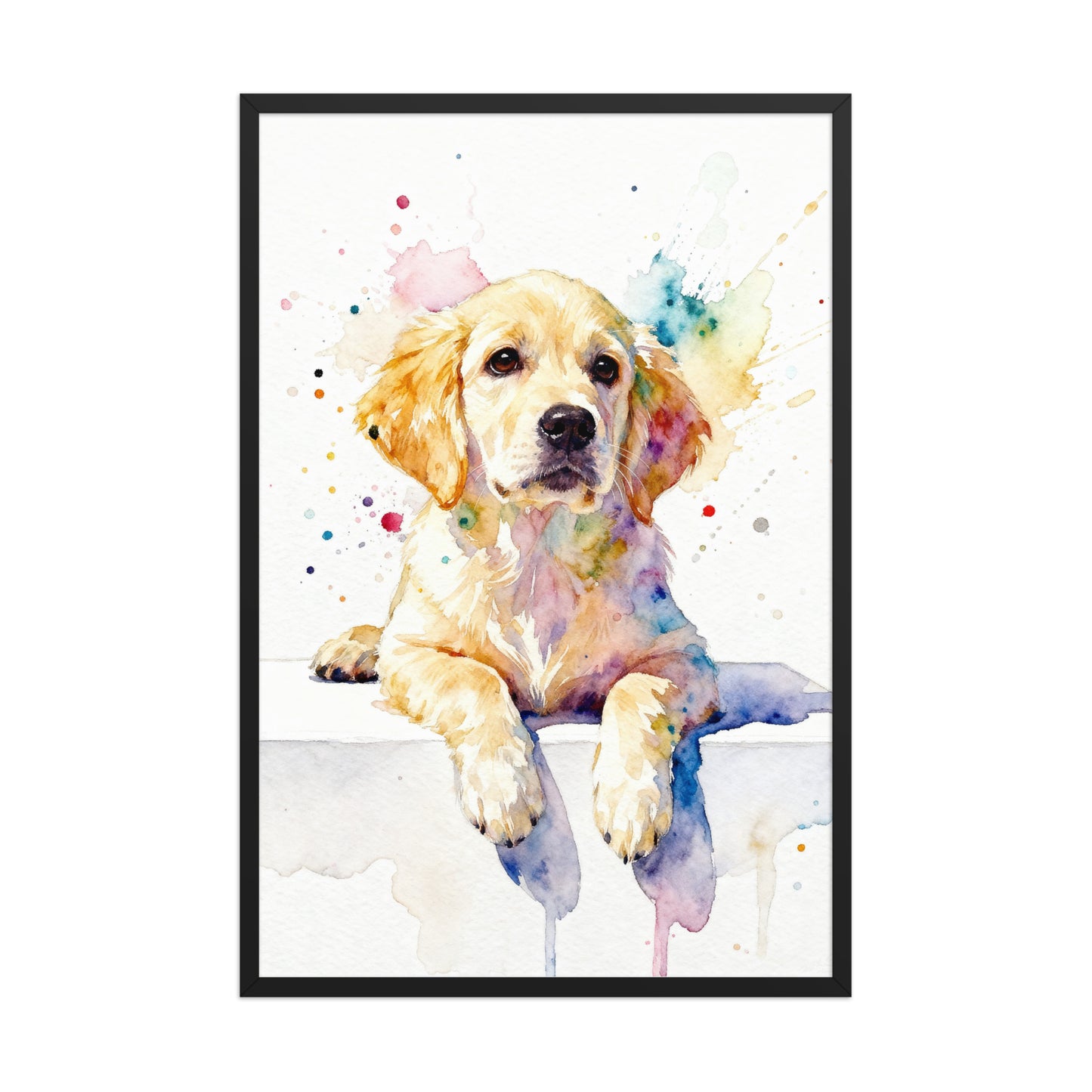 Custom Watercolor Pet Portrait - Clean Modern Style
