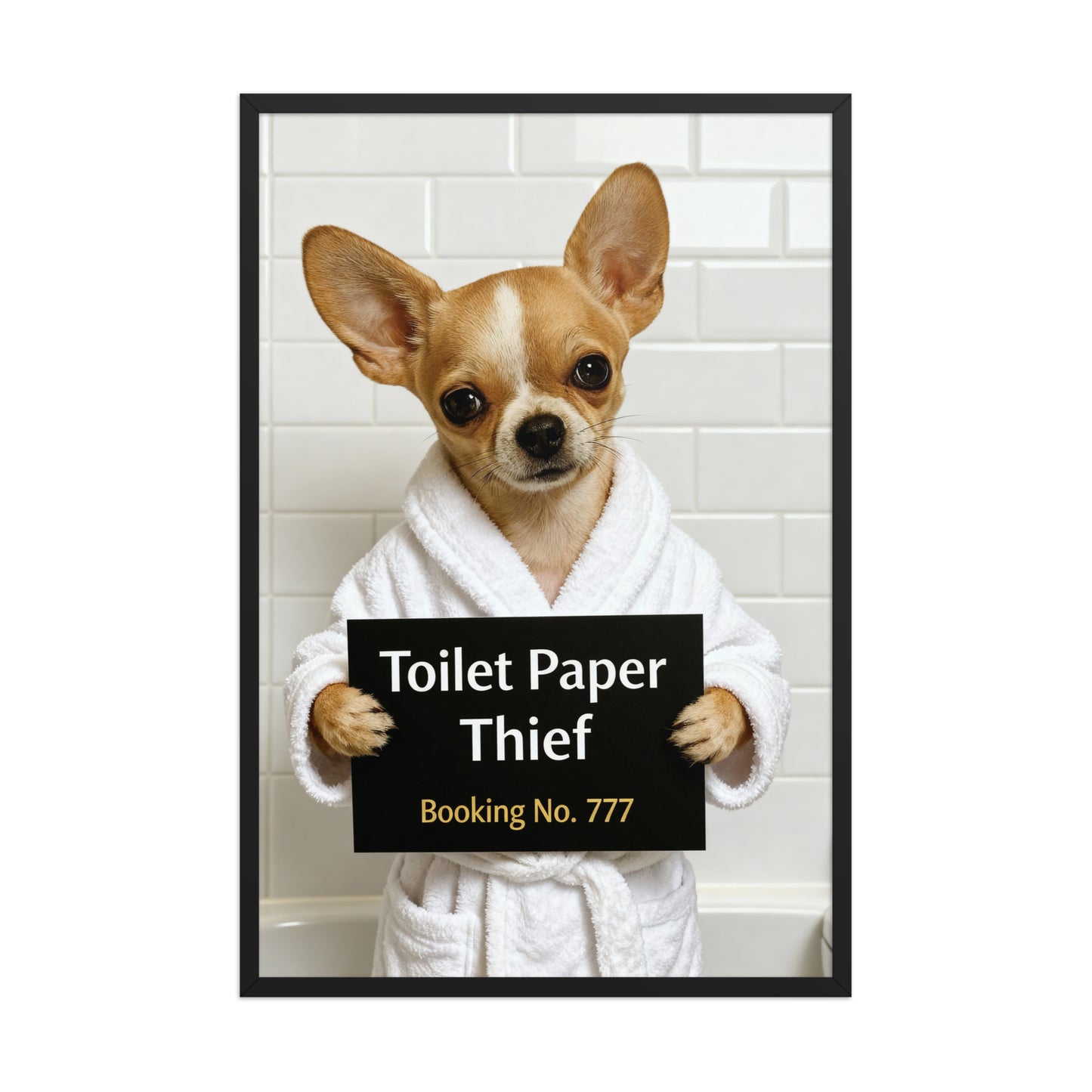 Bathroom Pet Portrait - Guilty Paws