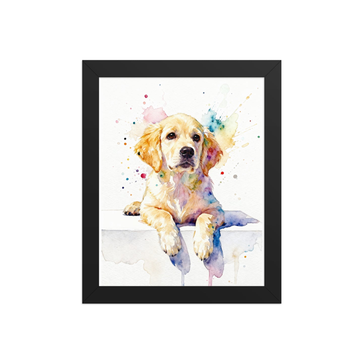 Custom Watercolor Pet Portrait - Clean Modern Style