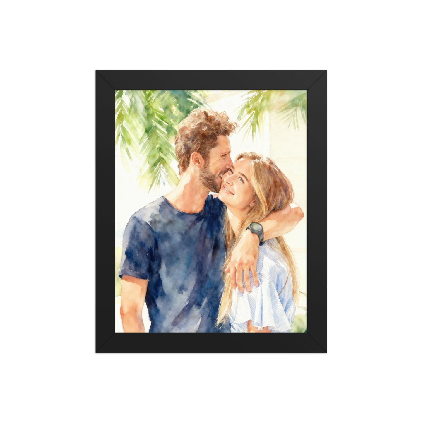 Custom Watercolor Couple Portrait