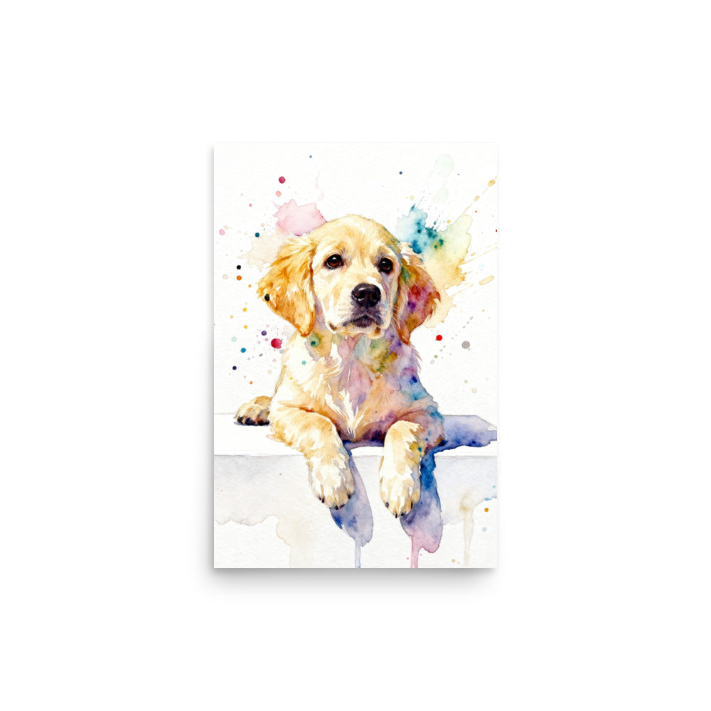 Custom Watercolor Pet Portrait - Clean Modern Style