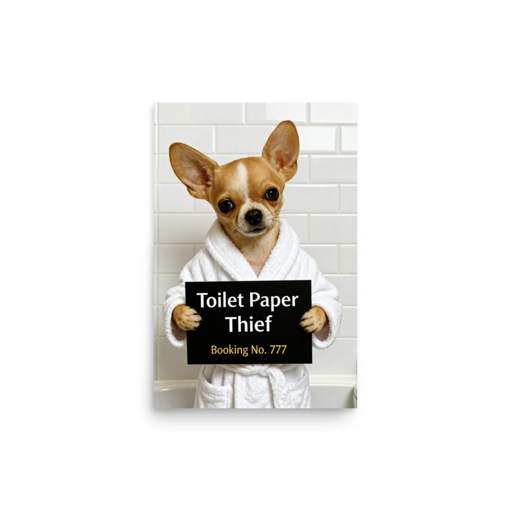 Bathroom Pet Portrait - Guilty Paws