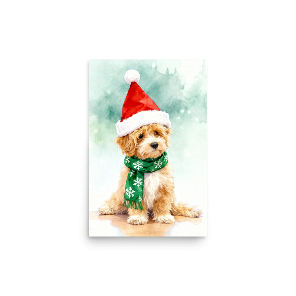 Christmas Pet Portrait – Watercolor Style