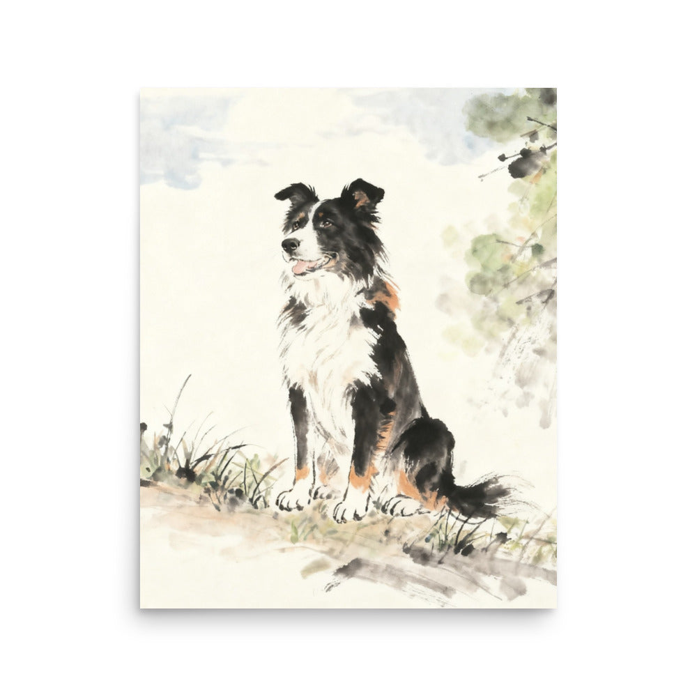 Custom Ink Wash Pet Portrait