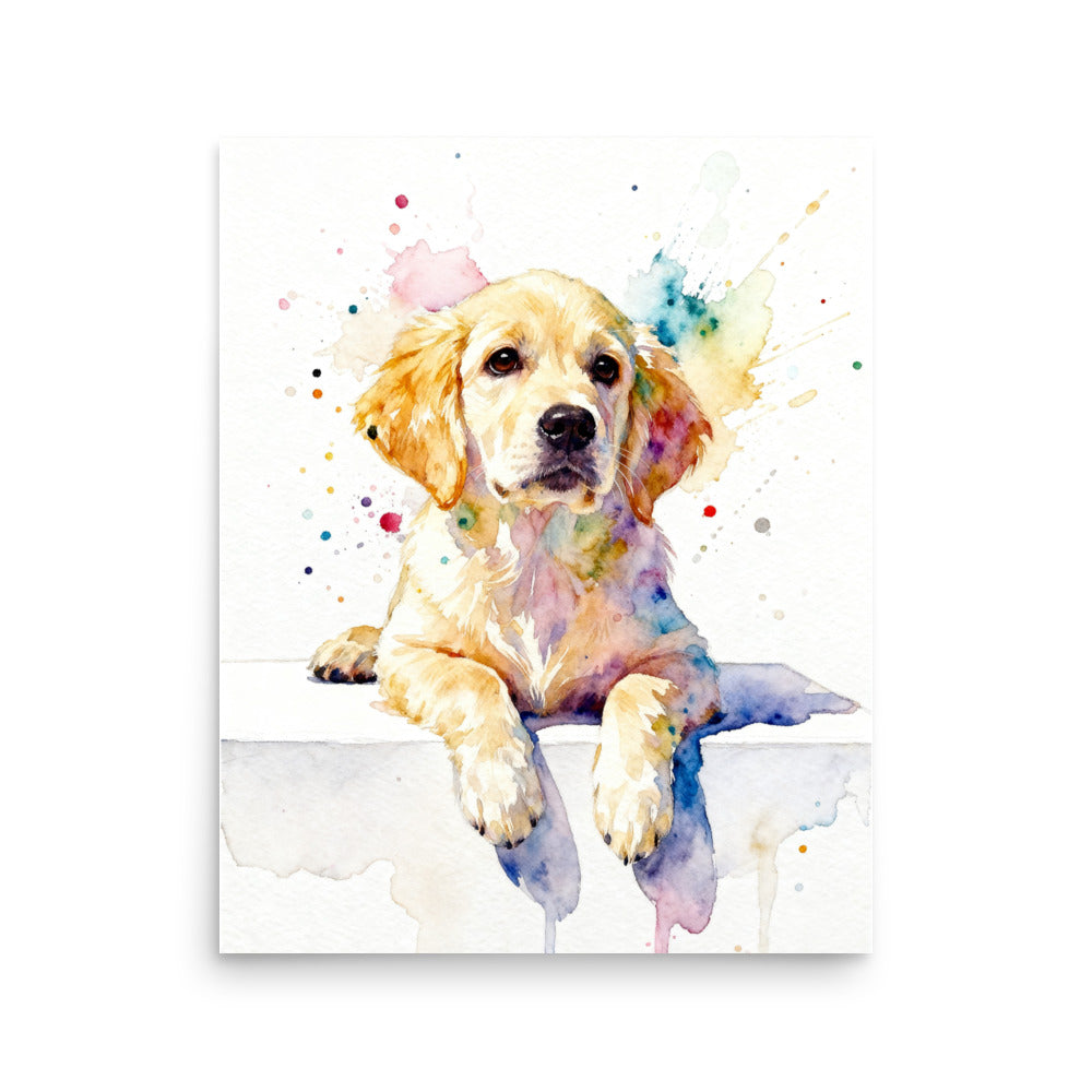 Custom Watercolor Pet Portrait - Clean Modern Style