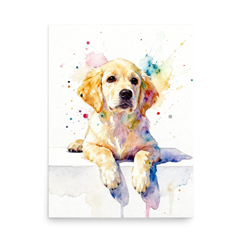 Custom Watercolor Pet Portrait - Clean Modern Style
