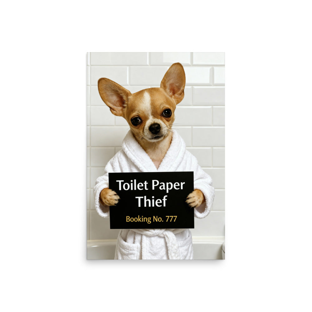 Bathroom Pet Portrait - Guilty Paws