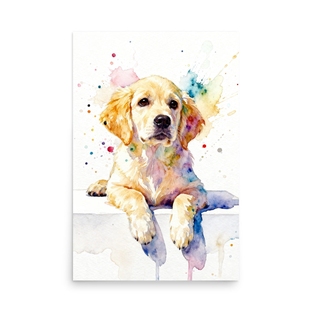 Custom Watercolor Pet Portrait - Clean Modern Style