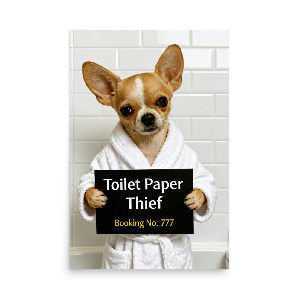 Bathroom Pet Portrait - Guilty Paws