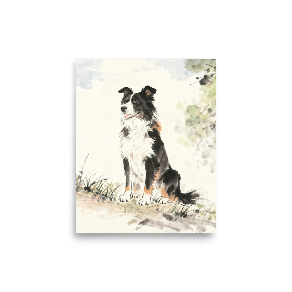 Custom Ink Wash Pet Portrait