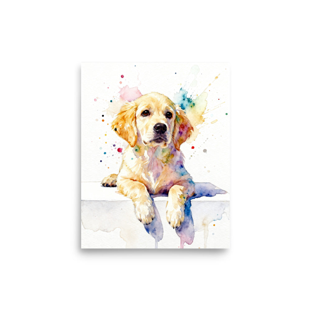 Custom Watercolor Pet Portrait - Clean Modern Style